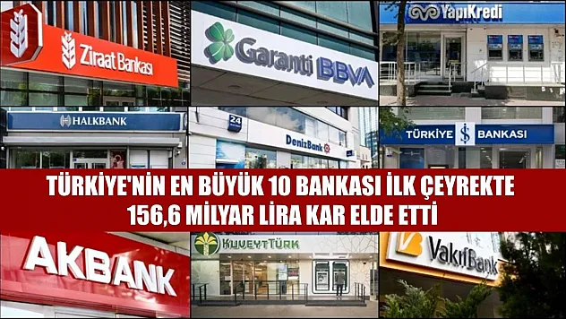 Türkiye'nin en büyük 10 bankası ilk çeyrekte 156,6 milyar lira kar elde etti