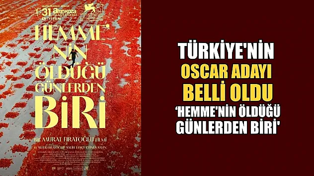 Türkiye'nin Oscar adayı belli oldu: 'Hemme'nin Öldüğü Günlerden Biri'