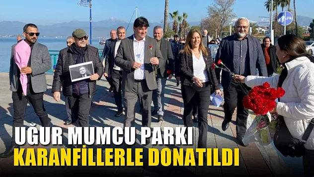 Uğur Mumcu Parkı karanfillerle donatıldı