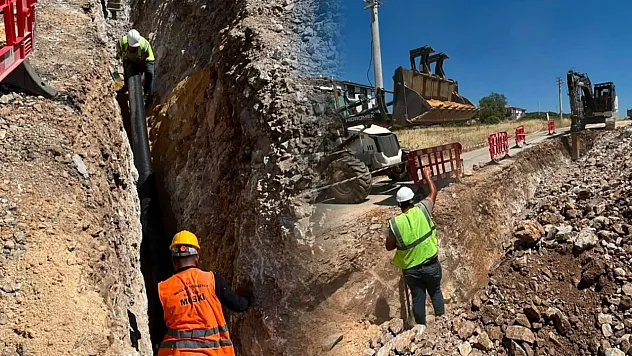 Ula'da kanalizasyon hattı bulunmayan bölgelere hat çalışması