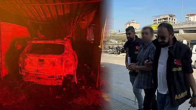 Üzerine çöp poşeti geçirip küçükbaş hayvanlarını şikayet eden ailenin otomobilini kundakladı