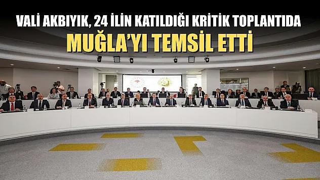 Vali Akbıyık, 24 ilin katıldığı kritik toplantıda Muğla'yı temsil etti