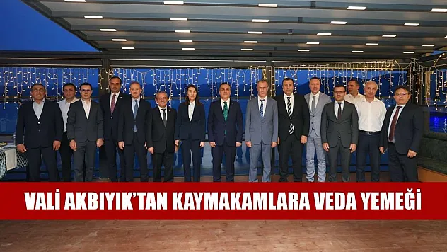 Vali Akbıyık'tan Kaymakamlara veda yemeği