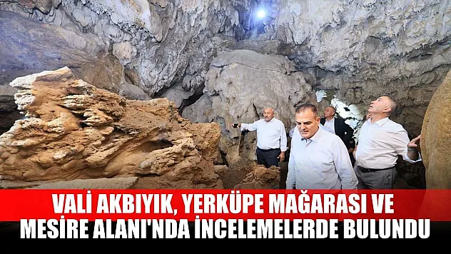 Vali Akbıyık, Yerküpe Mağarası ve Mesire Alanı'nda incelemelerde bulundu