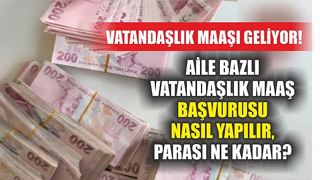 Vatandaşlık maaşı geliyor! Aile bazlı vatandaşlık maaş başvurusu nasıl yapılır, parası ne kadar?