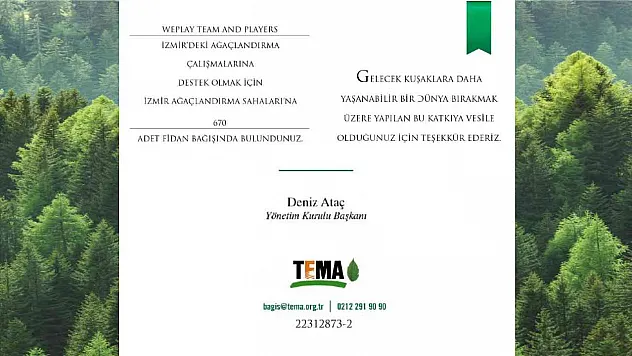 WePlay, Türkiye'nin yanında: TEMA Vakfı'na bağışla el ele yeşil bir gelecek için, yangın sonrası doğanın yeniden hayat bulmasına destek oluyor