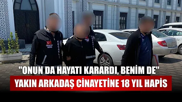 Yakın arkadaş cinayetine 18 yıl hapis: 'Onun da hayatı karardı, benim de'