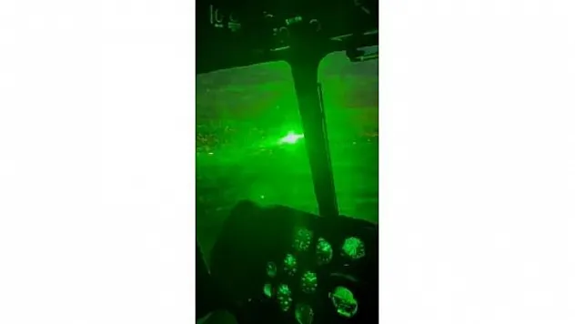 Yangın söndürme helikopterine lazer tuttular 