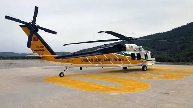 Yangın söndürme helikopterleri test uçuşundan geçti