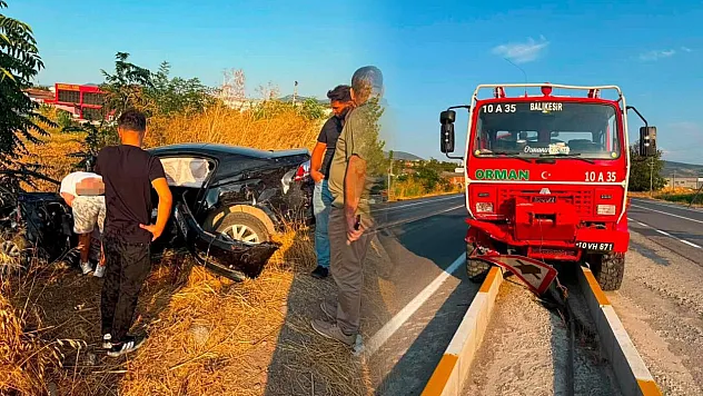Yangına müdahaleye giden orman aracı ile otomobil çarpıştı: 1 ölü