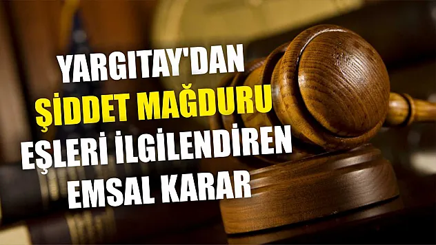 Yargıtay'dan şiddet mağduru eşleri ilgilendiren emsal karar