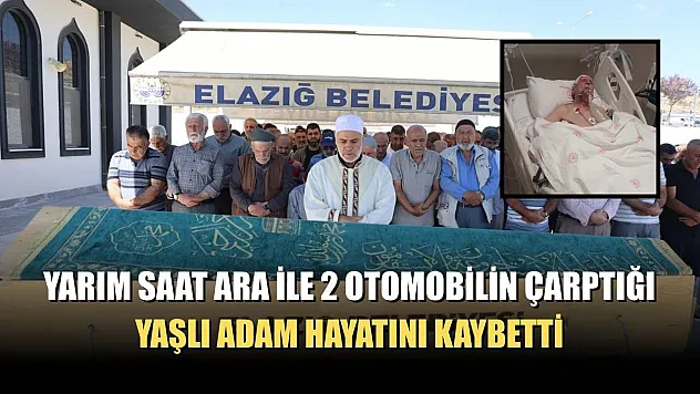 Yarım saat ara ile 2 otomobilin çarptığı yaşlı adam hayatını kaybetti