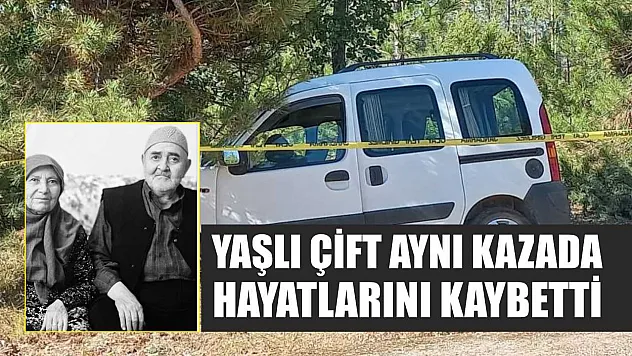 Yaşlı çift aynı kazada hayatlarını kaybetti