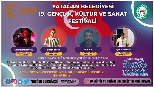 Yatağan 5 Gün Festivalle Coşacak