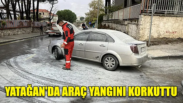 Yatağan'da araç yangını korkuttu
