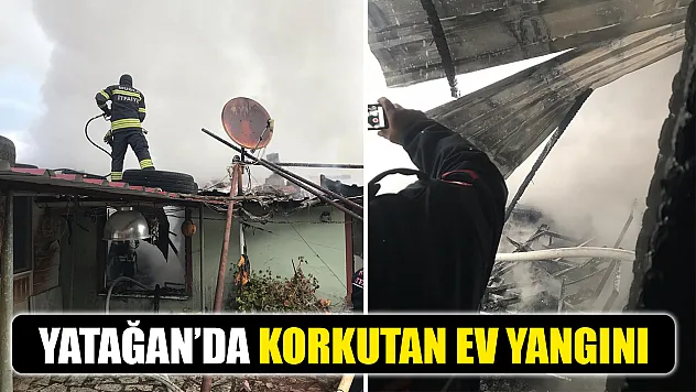 Yatağan'da korkutan ev yangını