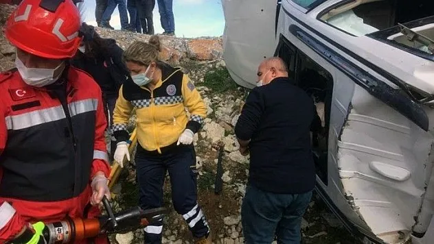 Yatağan'da sıkışmalı trafik kazası