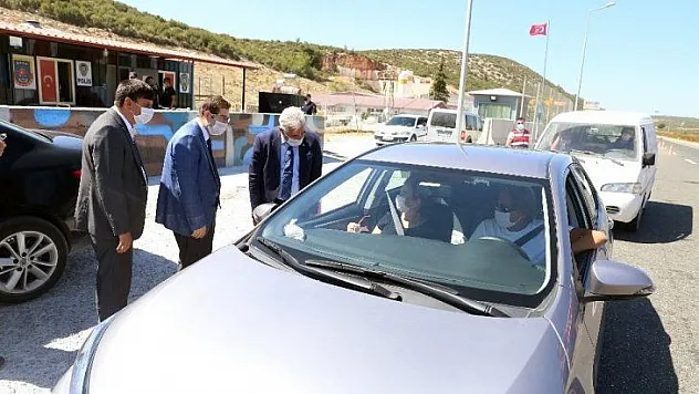 Yatağan Kaymakamı yol kontrolüne katıldı