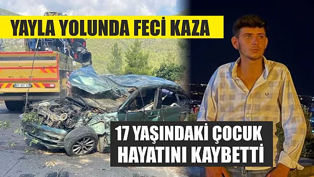 Yayla yolunda feci kaza: 17 yaşındaki çocuk hayatını kaybetti