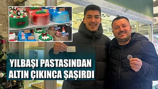 Yılbaşı pastasından altın çıkınca şaşırdı