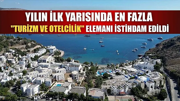Yılın ilk yarısında en fazla 'turizm ve otelcilik' elemanı istihdam edildi