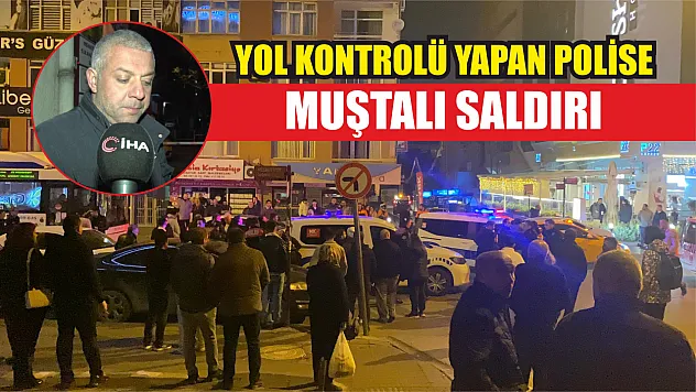 Yol kontrolü yapan polise muştalı saldırı