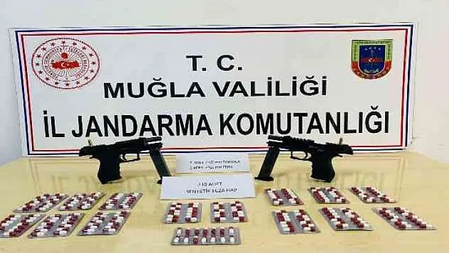 YOL KONTROLÜNDE SENTETİK HAP ELE GEÇİRİLDİ