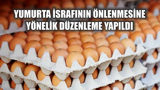 Yumurta israfının önlenmesine yönelik düzenleme yapıldı