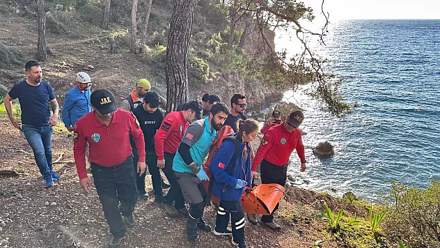 Yürüyüş yaparken yaralanan vatandaş için ekipler seferber oldu