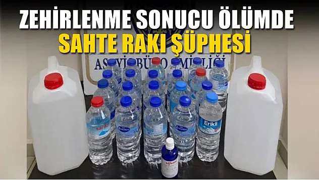Zehirlenme sonucu ölümde sahte rakı şüphesi