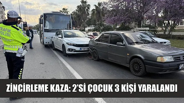 Zincirleme kaza: 2'si çocuk 3 kişi yaralandı