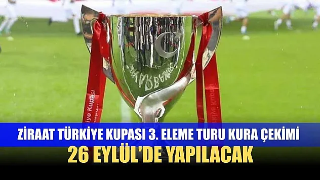 Ziraat Türkiye Kupası 3. Eleme Turu Kura Çekimi 26 Eylül'de Yapılacak