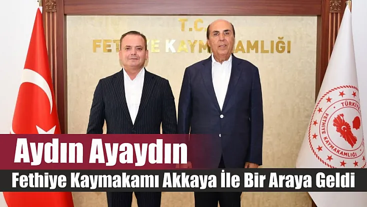 Aydın Ayaydın, Fethiye Kaymakamı Akkaya ile bir araya geldi