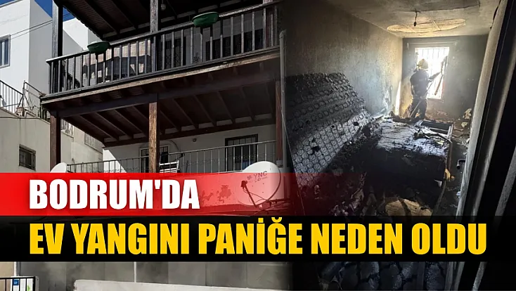 Bodrum'da ev yangını paniğe neden oldu