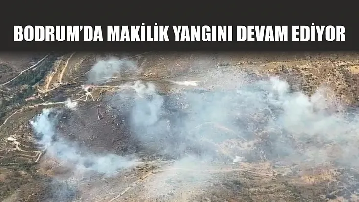 Bodrum’da makilik yangını devam ediyor