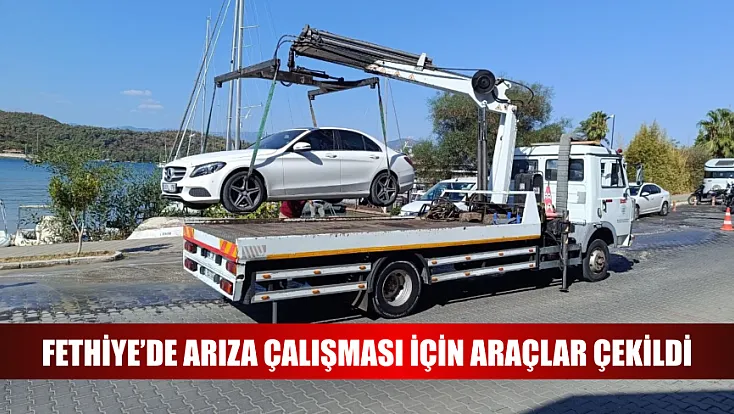 Fethiye’de arıza çalışması için araçlar çekildi