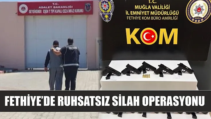 Fethiye'de ruhsatsız silah operasyonu