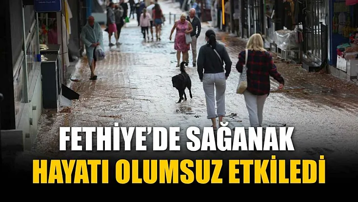 Fethiye'de sağanak hayatı olumsuz etkiledi