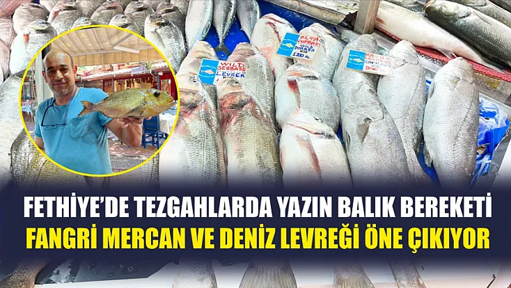 Fethiye’de tezgahlarda yazın balık bereketi: Fangri mercan ve deniz levreği öne çıkıyor