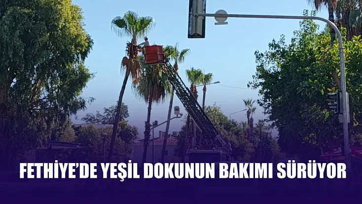 Fethiye’de yeşil dokunun bakımı sürüyor