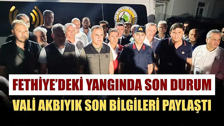 Fethiye'deki yangında son durum: Vali Akbıyık son bilgileri paylaştı