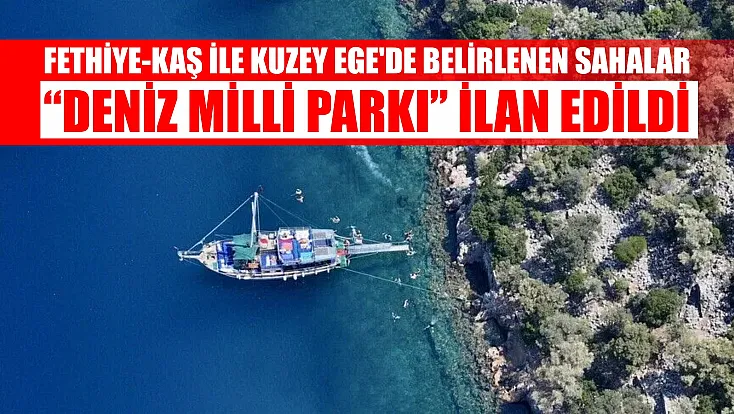 Fethiye-Kaş ile Kuzey Ege'de belirlenen sahalar 'Deniz Milli Parkı' ilan edildi