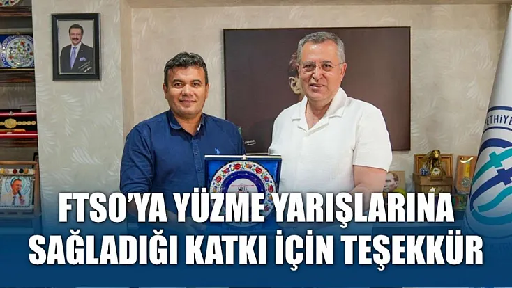 FTSO'ya Yüzme Yarışlarına Sağladığı Katkı İçin Teşekkür
