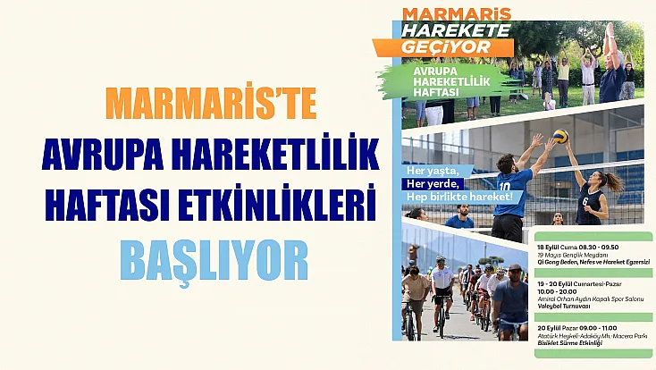 Marmaris’te Avrupa Hareketlilik Haftası etkinlikleri başlıyor