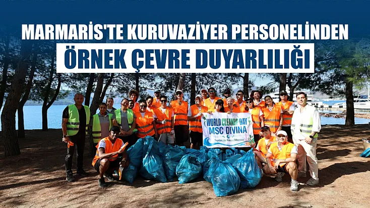 Marmaris'te kuruvaziyer personelinden örnek çevre duyarlılığı