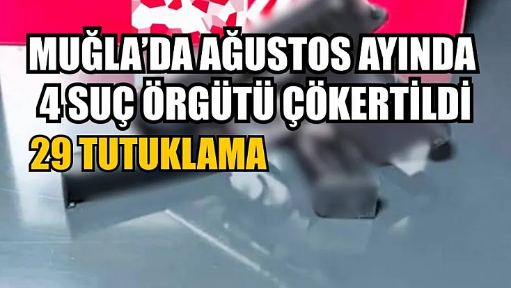 Muğla’da Ağustos ayında 4 suç örgütü çökertildi: 29 tutuklama