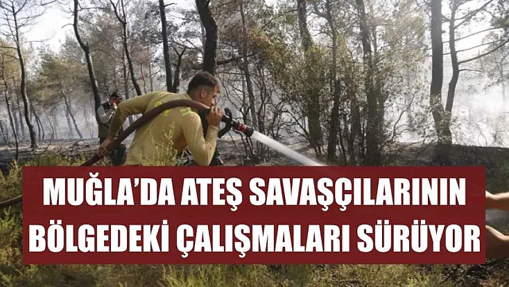 Muğla'da ateş savaşçılarının bölgedeki çalışmaları sürüyor