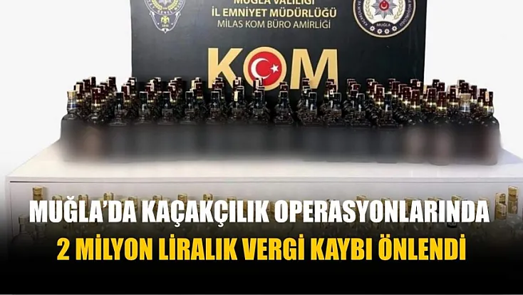 Muğla’da kaçakçılık operasyonlarında 2 milyon liralık vergi kaybı önlendi