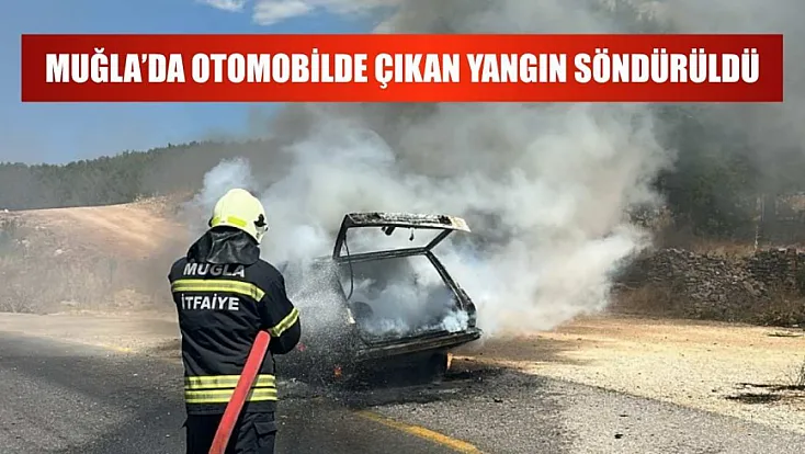 Muğla'da otomobilde çıkan yangın söndürüldü