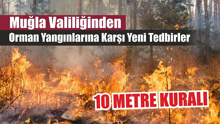 Muğla Valiliğinden orman yangınlarına karşı yeni tedbirler: 10 metre kuralı